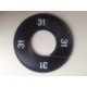 Maatring 9cm zwart/wit 31 